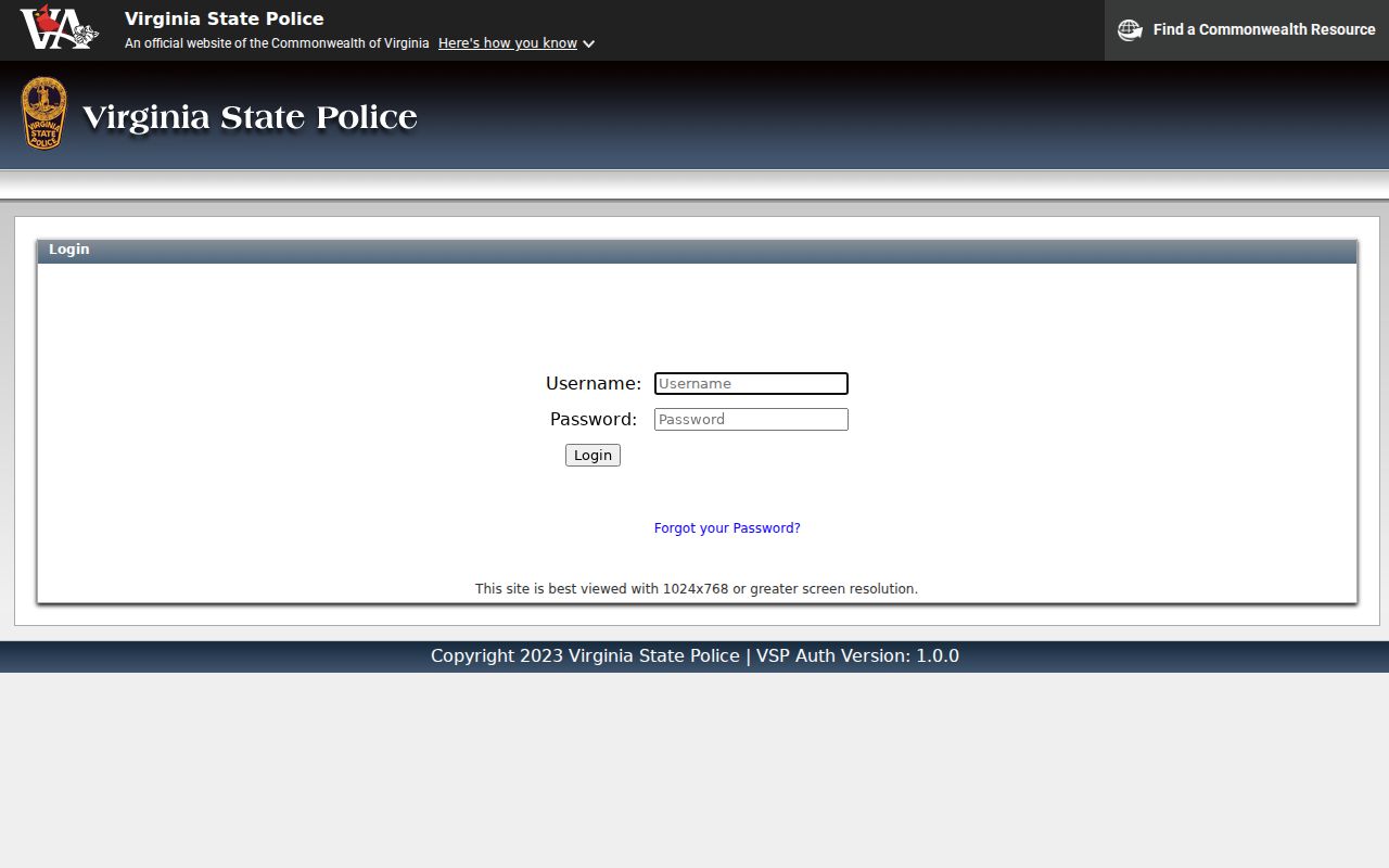 Culpeper County criminal history SP-167 form generator